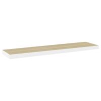 vidaXL Estante flotante de pared MDF 90x23,5x3,8 cm Blanco brillante, negro brillante, gris brillante Mueble Almacenaje Estantería para Oficina, Estudio, Dormitorio Estantería/Librería/ mueble de Almacenamiento - details 2