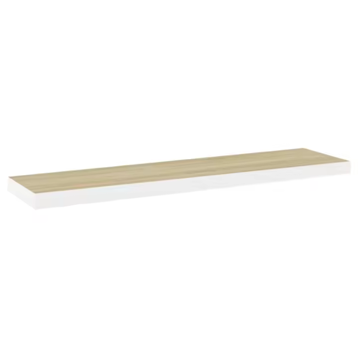 vidaXL Estante flotante de pared MDF 90x23,5x3,8 cm Blanco brillante, negro brillante, gris brillante Mueble Almacenaje Estantería para Oficina, Estudio, Dormitorio Estantería/Librería/ mueble de Almacenamiento - 1