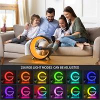 Lámpara De Escritorio Inteligente Big G Light Con Cargador Inalámbrico Y Altavoz Bluetooth Diversión De Color Ambiental Luz Nocturna - details 2