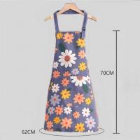 Delantal De Cocina Para Mujer Con Estampado De Girasol De Dibujos Animados Verano Ajustable Antigrasa Sin Mangas Material De Algodón - details 6