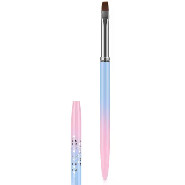 Cepillos De Limpieza Para Uñas Con Cabeza Angular Redonda Resistente Al Acrílico Para Eliminación De Cutículas Y Limpieza De Manicura - 1