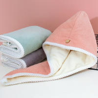 Bolera De Secado De Pelo De Doble Capa Coral Velvet Super Absorbente Toalla De Secado Rápido Para Ducha Capa Suave - details 11