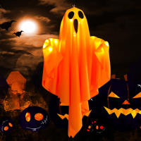 Fantasma LED Blanco Brillante Para Halloween Decoración De Casa Horripilante Con Luz De Hadas Interior Exterior Prop De Terror - details 4