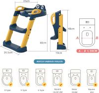 Asiento Inodoro Niños para Orinal Infantil Formación, Adaptador WC Niños con Escalera y Cojín, Suave Plegable Antideslizante para Niños de 1a 7 Años - details 7
