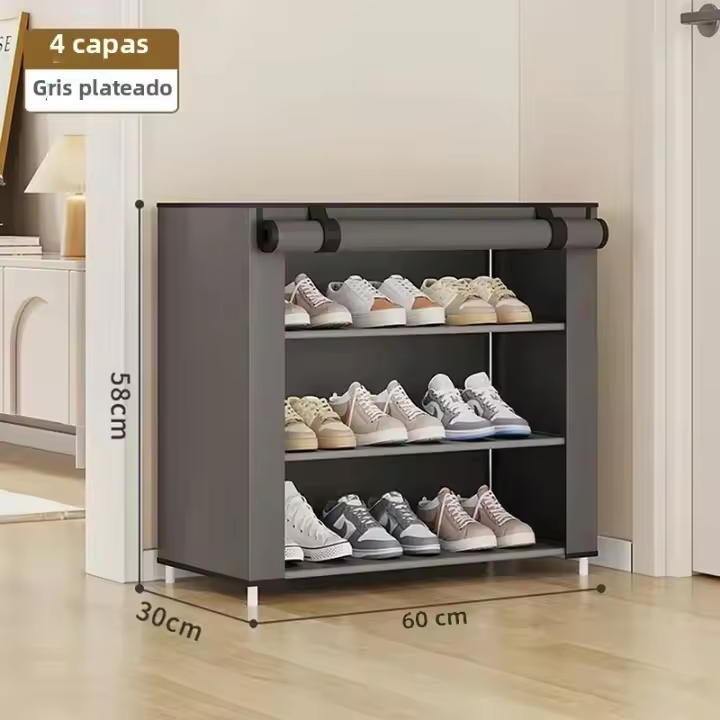 Estante De Zapatos Multicapa Resistente Al Polvo Económico Para Guardar Zapatillas Y Calzado Interior Espacioso Con Almacenamiento De Tela Fácil De Montar - 1