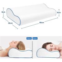 Coshano Almohada Cervical Viscoelástica Antiácaros Ortopédica Confort Indeformable 50x30x8/6 - details 1