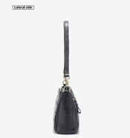 Bolso De Hombro Para Mujer Zency De Cuero Genuino Con Patrón De Flor De Piedra Y Piel De Cocodrilo Vintage Gran Capacidad Bandolera - details 10