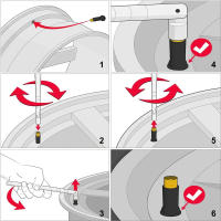 Herramienta De Extracción De Válvula De Neumático Sin Arrugas Con Herramienta De Núcleo De Válvula Repuesto Universal Para Coche Extensor De Válvula Recto - details 6