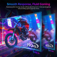 KTC Monitor Gaming de 24 Pulgadas, Fast IPS 190Hz, 1ms, 1080P FHD 1920 x 1080, Free Sync & G-Sync, 133% sRGB, HDR10, reducción de luz Azul, VESA, 2 x HDMI2.0, 2 x DP1.4, H24F8 - details 2