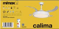 MIMAX LIGHTING VENTILADOR DE TECHO CALIMA 1,2,3,4 PARA ELEGIR 109 CM / 55 CM aspas plegadas. COLOR PLATA.VENTILADOR MÁS VENDIDO EN ESPAÑA 2023/4. SUPER SILENCIOSO, MOTOR DC, ASPAS RETRACTILES, LUZ LED VARIABLE DE 2700K A 6500K (CALIDA, DÍA, FRÍA) - details 2