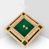 Juego De Dados Shut the Box Tablero De Madera Para 2-4 Jugadores Juego Divertido Con Números 1-10 Juegos De Viaje - details 3