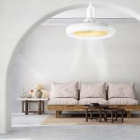 Ventilador de luz regulable de 50 W, ajuste de tres velocidades, continuo de tres colores, ventilador de techo e27 de 10 pulgadas con luz, control remoto, extraíble y limpiable, adecuado para salas de estar y dormitorios - details 2
