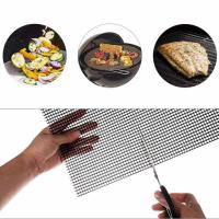 3Pcs Suela De Barbacoa Antiadherente Perforada Para Horno Herramienta De Asado Al Aire Libre Reutilizable Y Resistente Al Calor - details 2