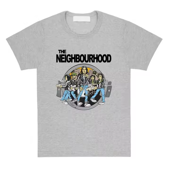 Camiseta De Talla Grande Con Estampado NBHD Para Hombres Y Mujeres Camiseta Casual De Manga Corta De Alta Calidad Protección Solar Transpirable Y Ligera Para Todas Las Estaciones - 1