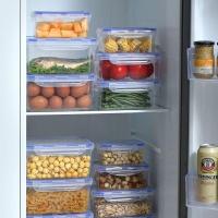 Caja De Almacenamiento Para Refrigerador Rectangular Sellada Con Tapa Contenedor De Alimentos Transparente Pila Superpuesta Microwaves - details 3
