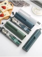 Juego De Utensilios De Cocina Reutilizable De Acero Inoxidable 304 Para Viajes Y Camping Incluye Cuchillo Fork Cuchara Y Chopsticks Con Estuche Portátil - details 6