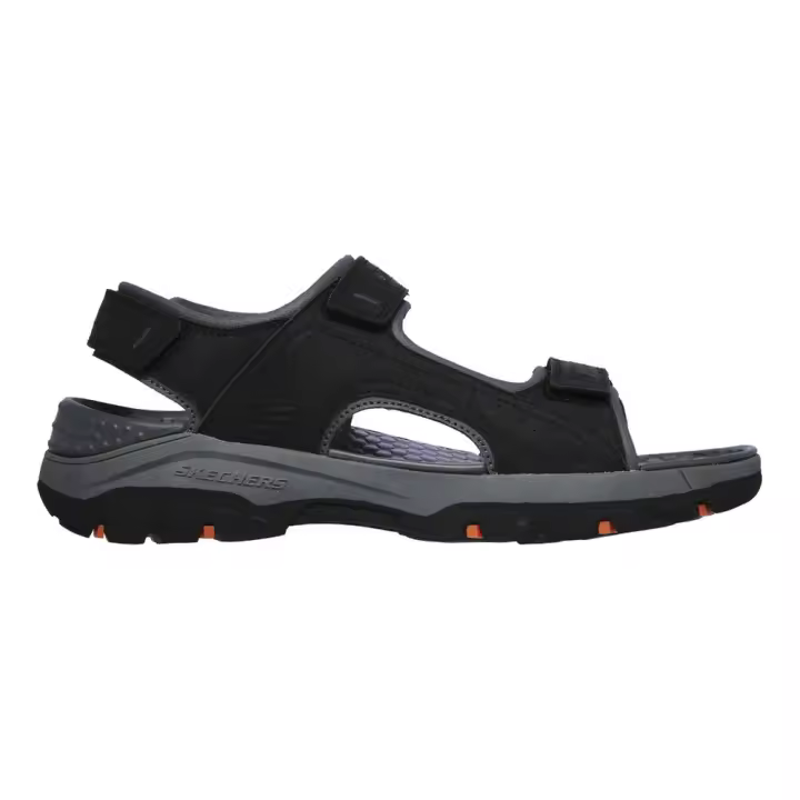 Sandalias Negras Skechers Tresmen Garo Negro Ligeras y Cómodas - 1