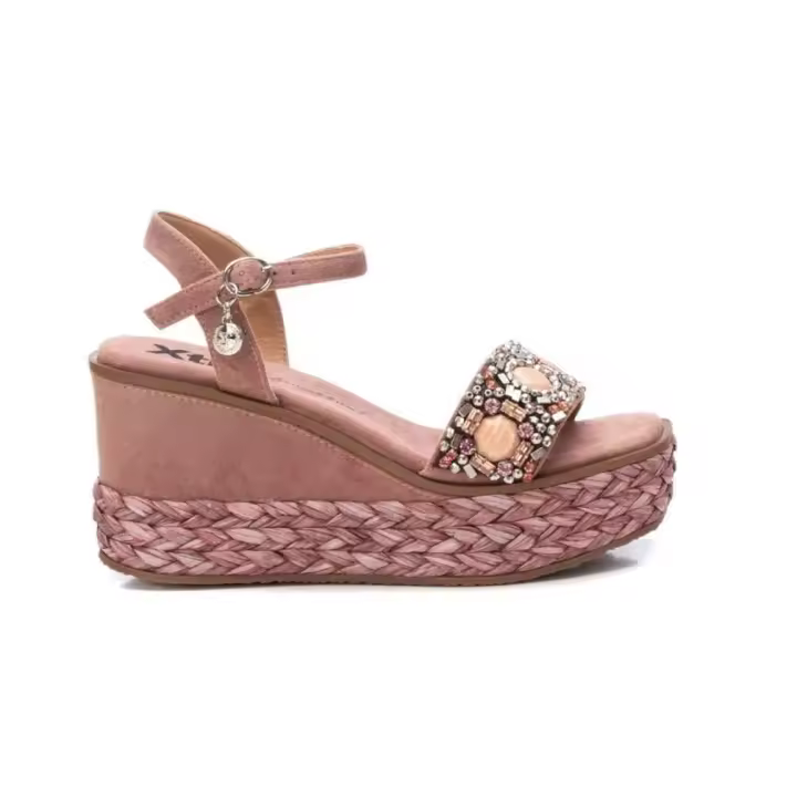 XTI 142677 Sandalias con cuña para mujer en colorete rosa de piel vegana - 1