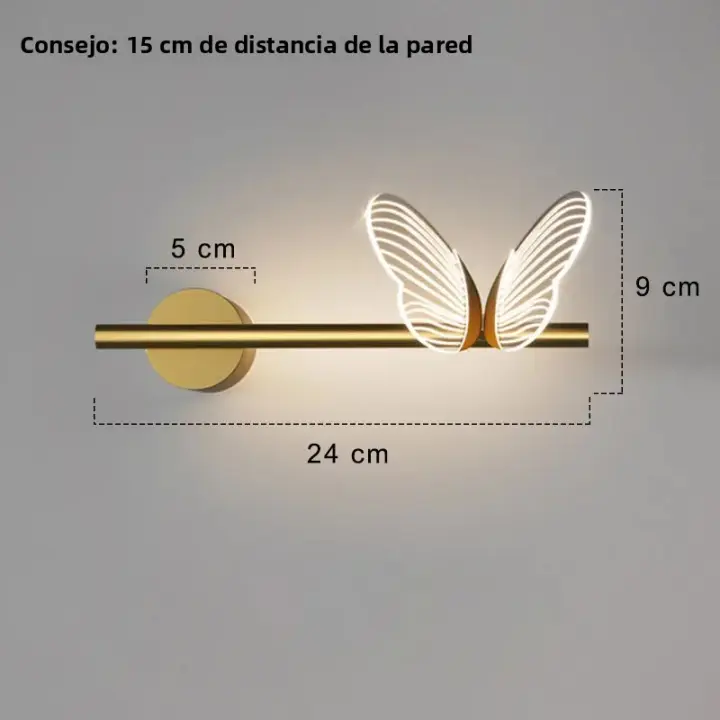Lámpara De Pared LED Mariposa Para Iluminación Interior Decorativa Para Sala De Estar Y Dormitorio Luz Nocturna De Mesa - 1