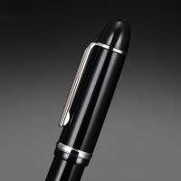 Pluma Fuente JinHao X159 De Acrílico Negro Con Clip De Metal Punta Fina 0.5mm Para Oficina Y Escuela Regalo De Papelería - details 4