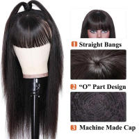 Pelucas De Encaje Completo Con Franja Recta Para Mujeres Peluca Bob Brasileña De 26 Pulgadas Hidratación Permanente Remy Originaria De China Continental - details 7