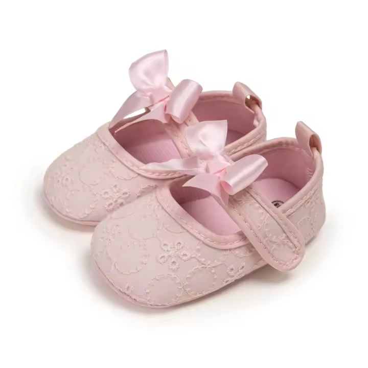 Zapatos De Algodón Para Bebé Niña Con Lazo Comodidad Suave Para Caminar Primeros Pasos Mary Jane Planas De Primavera Otoño Invierno Todas Las Estaciones Cuna Zapatos Nuevos Recién Nacidos - 1