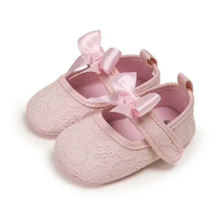 Zapatos De Algodón Para Bebé Niña Con Lazo Comodidad Suave Para Caminar Primeros Pasos Mary Jane Planas De Primavera Otoño Invierno Todas Las Estaciones Cuna Zapatos Nuevos Recién Nacidos - 1