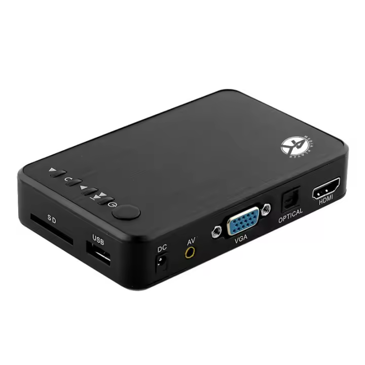 Reproductor De Medios HD 4K Video 1080P H.264 USB HDD Para Transmisión Publicidad Exhibición Salida AV/HD-MI/VGA Incluye Control Remoto - 1