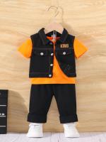 Conjunto De 3 Piezas Para Niños Y Niñas Ropa De Verano Algodón Y Poliéster Estilo Retro Comodidad Viaje Exterior Unisex - details 6