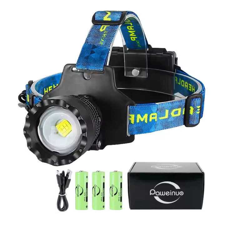 Linterna Frontal LED Super Brillante 1200W IPX6 Impermeable Para Camping Y Senderismo Lámpara De Trabajo Al Aire Libre Con Batería 18650 - 1