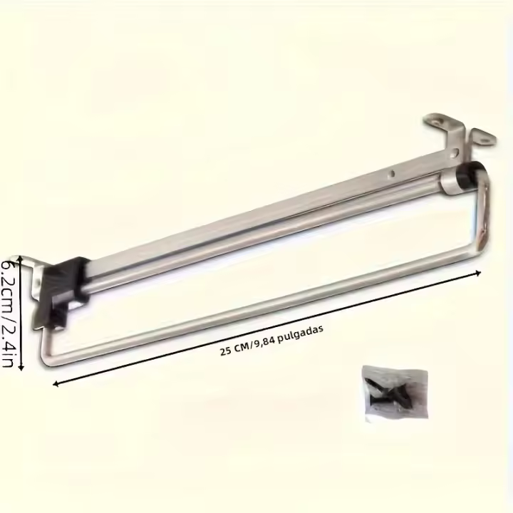 1pc Rodillo De Ropa Retráctil Estilo Cajón Almacenamiento Plegable Ajustable De Metal Ahorro De Espacio Para Armario - 1