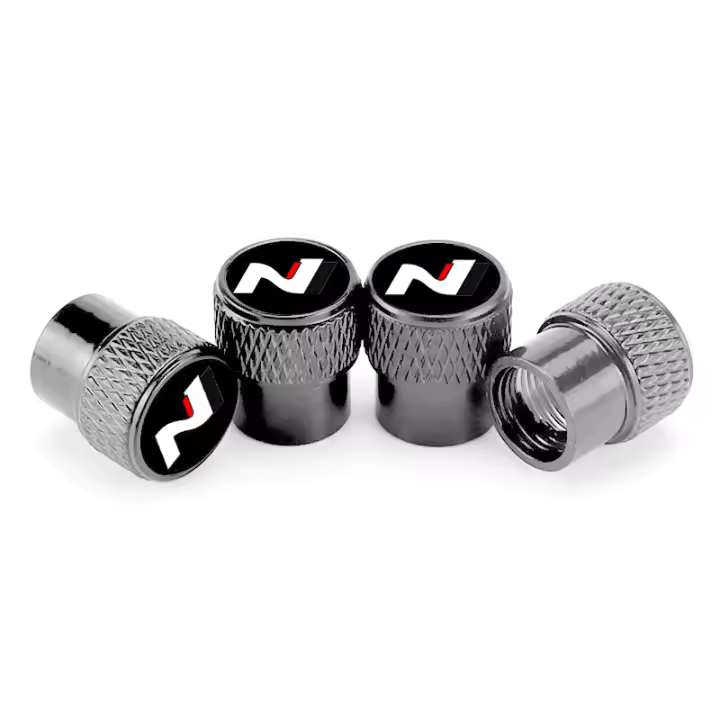 Juego De 4 Cubiertas De Válvula De Eje De Rueda De Aleación De Aluminio Para Coche Adecuado Para Hyundai N I30 I20 Sonata Accent Tucson Elantra Azera Accesorios De Auto - 1