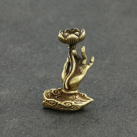 Incienso De Cobre Puro Con Forma De Buda Y Loto Marco De Incienso De Latón Para Ceremonia Zen De Té Decoración De Mesa De Té - details 4
