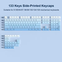 Keycaps De PBT Material 133 Teclas Perfil Cherry Gradiente Gris Sublimación Lateral Para Teclado Mecánico Romoral - details 3