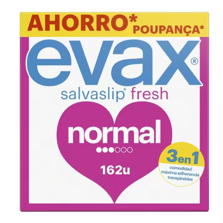 162 Evax Salvaslip Normal, Siéntete Fresca y Limpia Durante Todo el Día,3x54 - 1