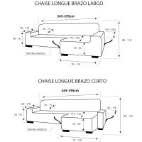 Funda Chaise Longue Elástica  Brazo derecho largo  y Brazo izquierdo largo, para Tamaño de Sofa 245-295cm - details 5