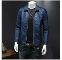 Chaqueta De Cuero PU Para Hombre Estilo Motociclista Streetwear Béisbol Outdoor Bomber Casual Para Otoño Windbreaker Masculino - details 5