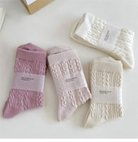 Calcetines Para Mujer Estilo Coreano Color Sólido Novedosos Retro Transpirables Para Escuela Calcetines Sueltos Para Niñas Cómodos - details 7