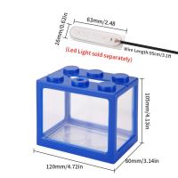 Acuario De Peces Miniatura Creativa DIY Bloques De Construcción Desmontables Para Escritorio Decoración Para Hogar Y Oficina Caja De Alimentación Para Betta - details 5