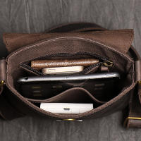 Bolso cruzado de piel auténtica para hombre, bandolera de hombro de piel de vaca de 7,9 pulgadas para iPad - details 7