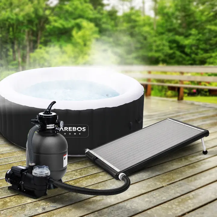 AREBOS Colector solar Piscina Calentador solar Calefacción solar Estera solar - 1