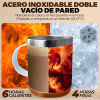 Taza Termo Cafe para Llevar de 380ml Blanca Bronze Sin BPA - details 1