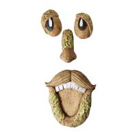 Decoración De Jardín Arte De Escultura De Rostro De Árbol En Resina Caricatura De Anciano Con Caras Y Piernas Para Exterior - details 11