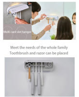 Nuevo Porta Cepillo De Dientes UV Con Secado Automático Y Esterilizador Inteligente Para Baño Pared Montada Recargable Secado Rápido - details 9