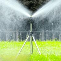 Juego De 1 Riega Rotatoria De 360 Grados Con Tripode Para Jardín Y Césped Soporte Telescopio Con Cabeza De Riega En Tripode Acero Inoxidable - details 1