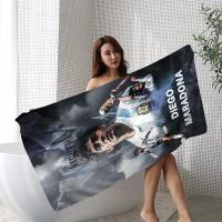 Toalla De Playa Absorbente Y Suave Para Niños Con Estampado De Diego Maradona Art Anime Toalla De Baño Rectangular Para Viajes Camping Gimnasio Tamaño 30x60 Cm - details 9