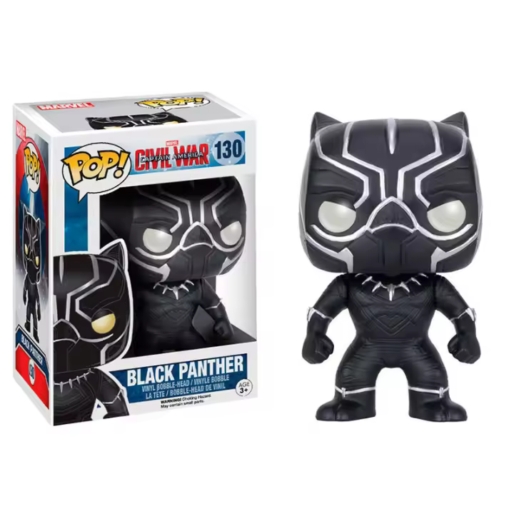 Figura Pop! Vinyl Capitan America Civil War Black Panther-Figura de Vinilo Coleccionable - Idea de Regalo- Mercancia Oficial - Juguetes para Niños y Adultos - Movies Fans - Muñeco para Coleccionistas y Exposición - 1