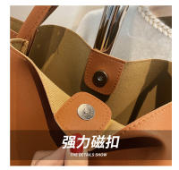 Bolso De Hombro Para Mujer Estilo Retro Minimalista Gran Capacidad Malla Texturada Bolso De Comercio Forma De Barroco - details 3
