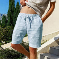 Nuevos Shorts De Algodón Y Lino Para Hombre Pantalones De Playa Veraniegos Transpirables De Color Sólido Estilo Hawaii Fitness Streetwear Talla S-3XL - details 5