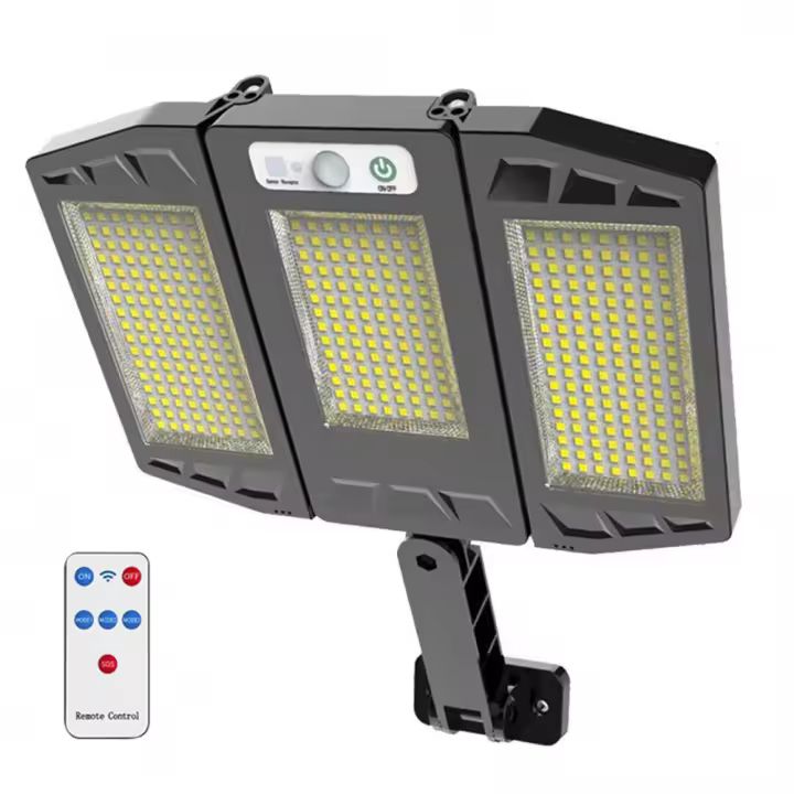 Mediawavestore Foco Solar LED con Sensor de Movimiento y Control Remoto para Iluminación Exterior - 1